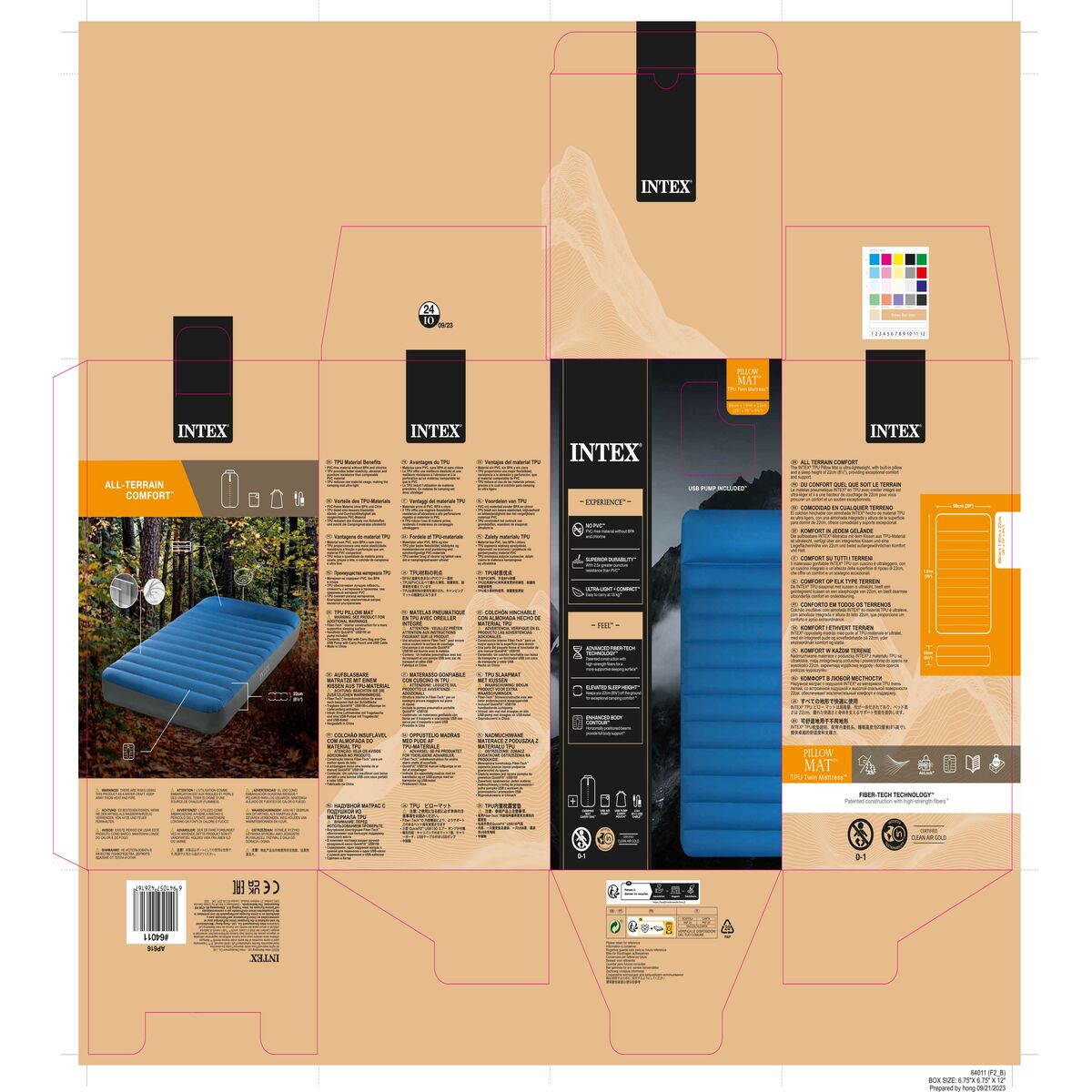 Luftmadrass Intex 99 x 22 x 191 cm (4 antal) - 15