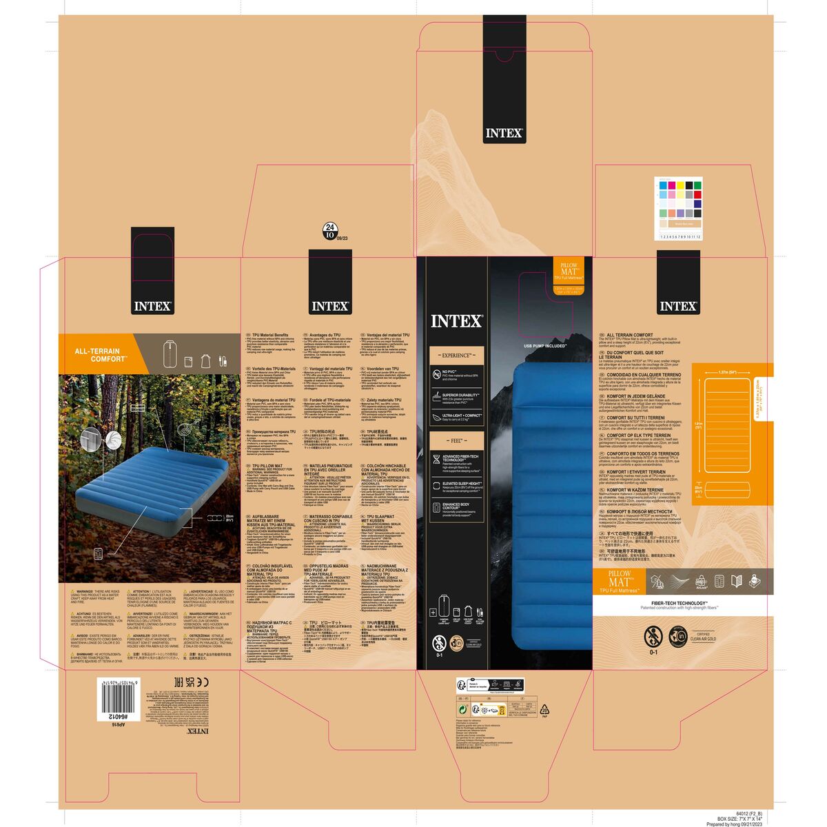 Luftmadrass Intex 137 x 22 x 191 cm (3 antal) - 15