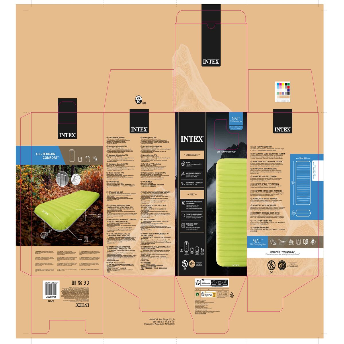 Luftmadrass Intex 76 x 11 x 191 cm (6 antal) - 15