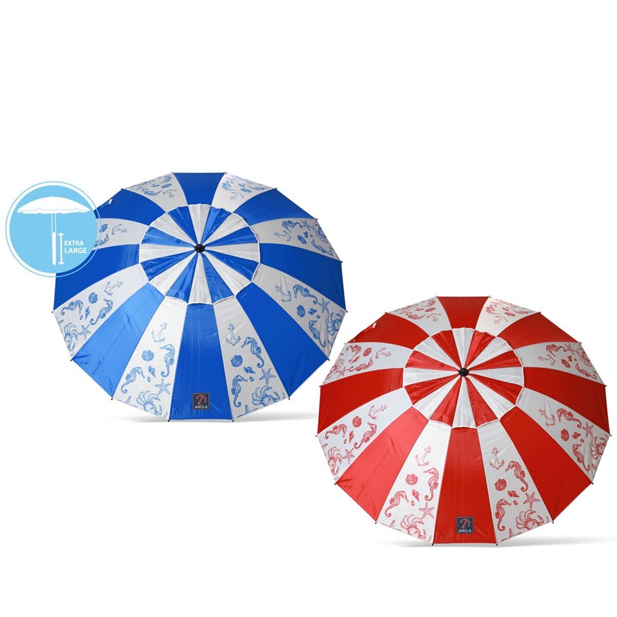 Parasoll Ø 220 cm SPF50+ Havsblå