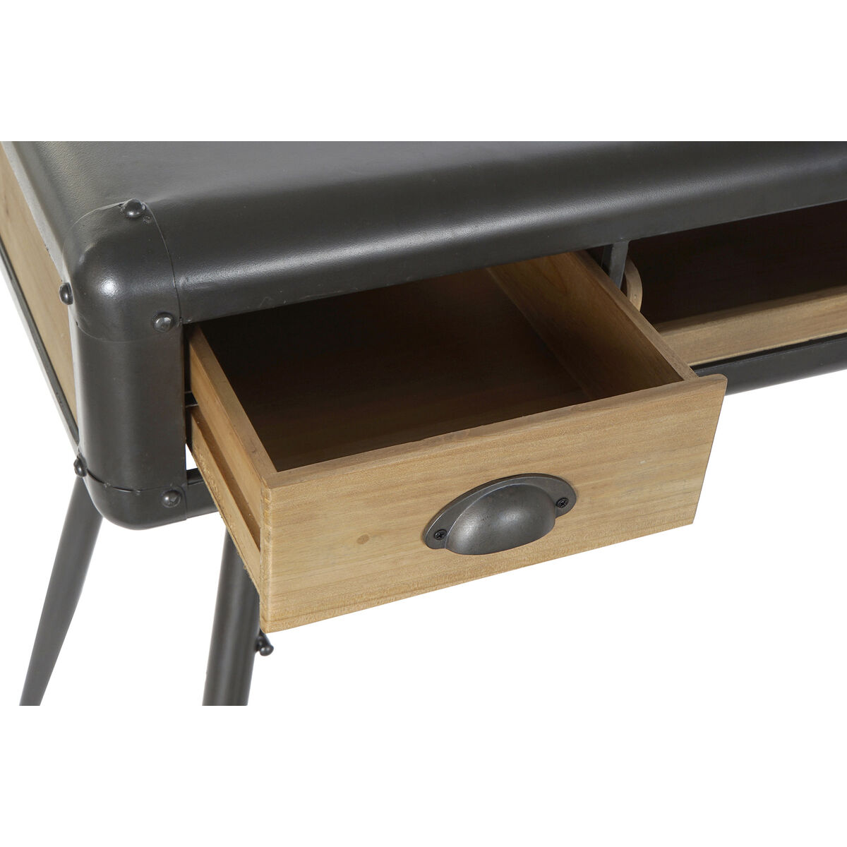 Skrivbord DKD Home Decor Naturell Ljusgrå Metall Gran Granträ 118 x 52 x 84 cm - 15