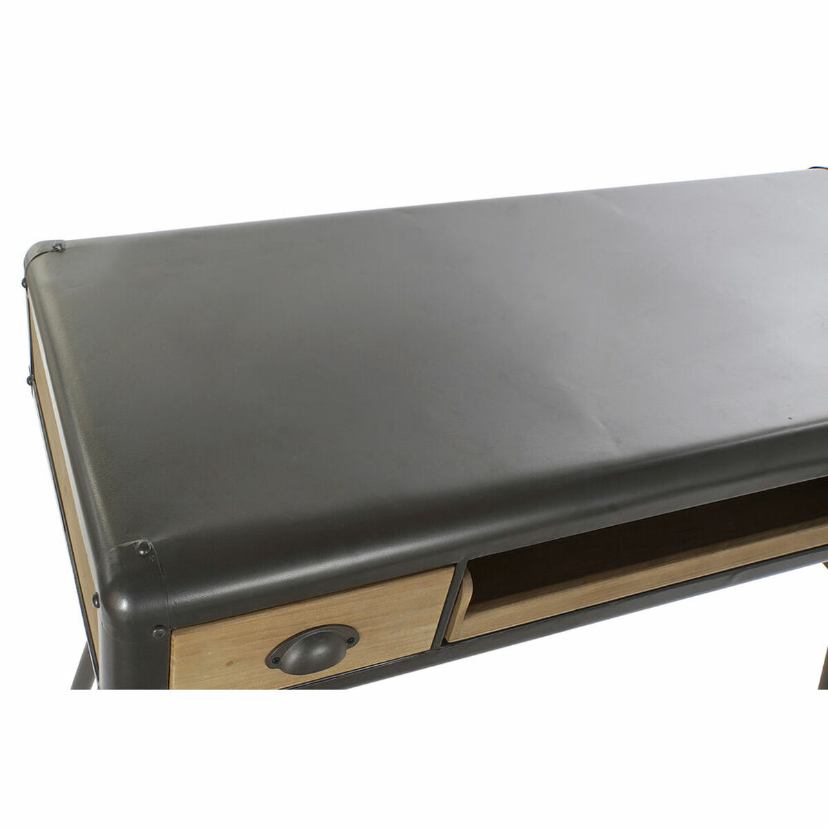 Skrivbord DKD Home Decor Naturell Ljusgrå Metall Gran Granträ 118 x 52 x 84 cm - 10