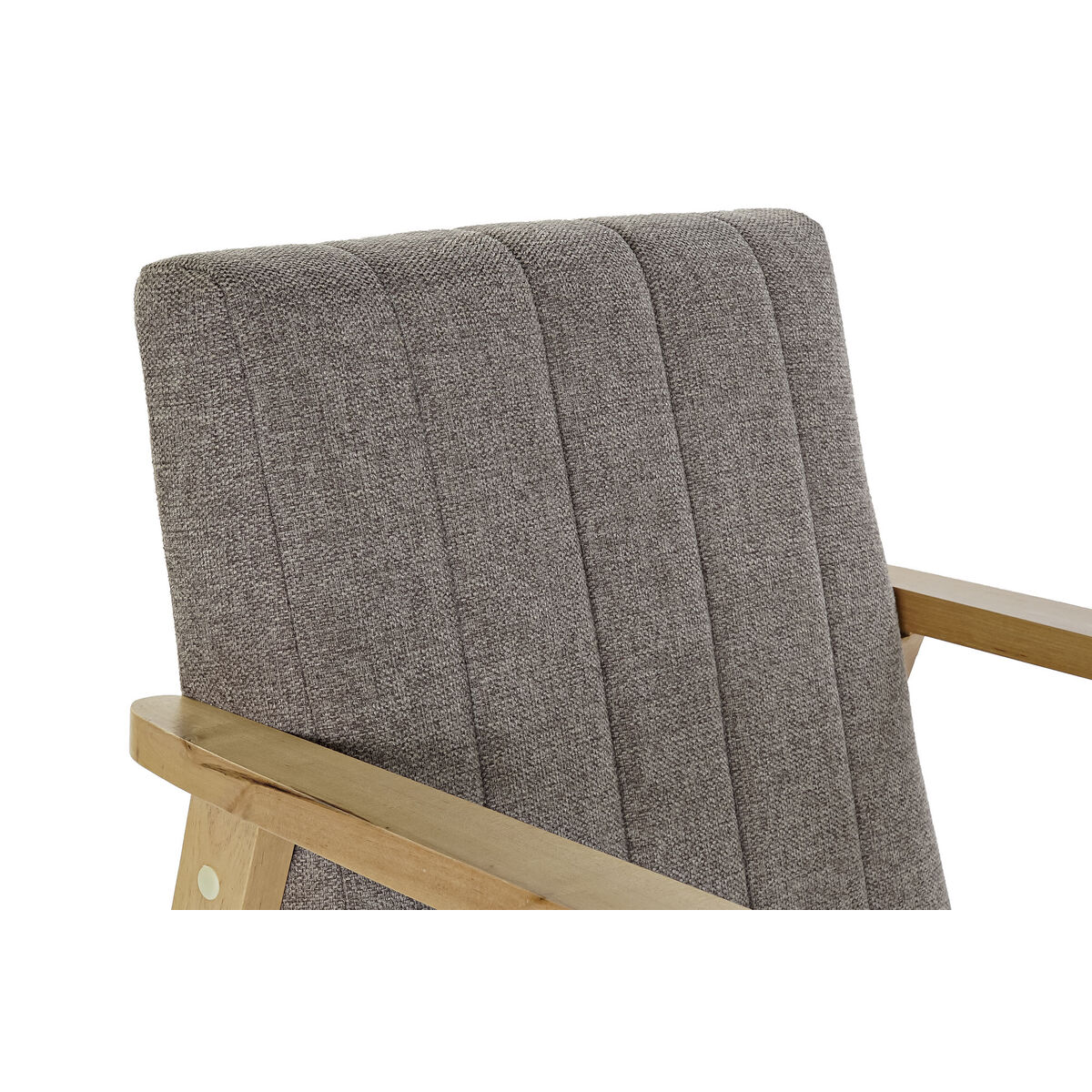Fåtölj DKD Home Decor Naturell Beige Polyester Furu (63 x 68 x 81 cm) - 3