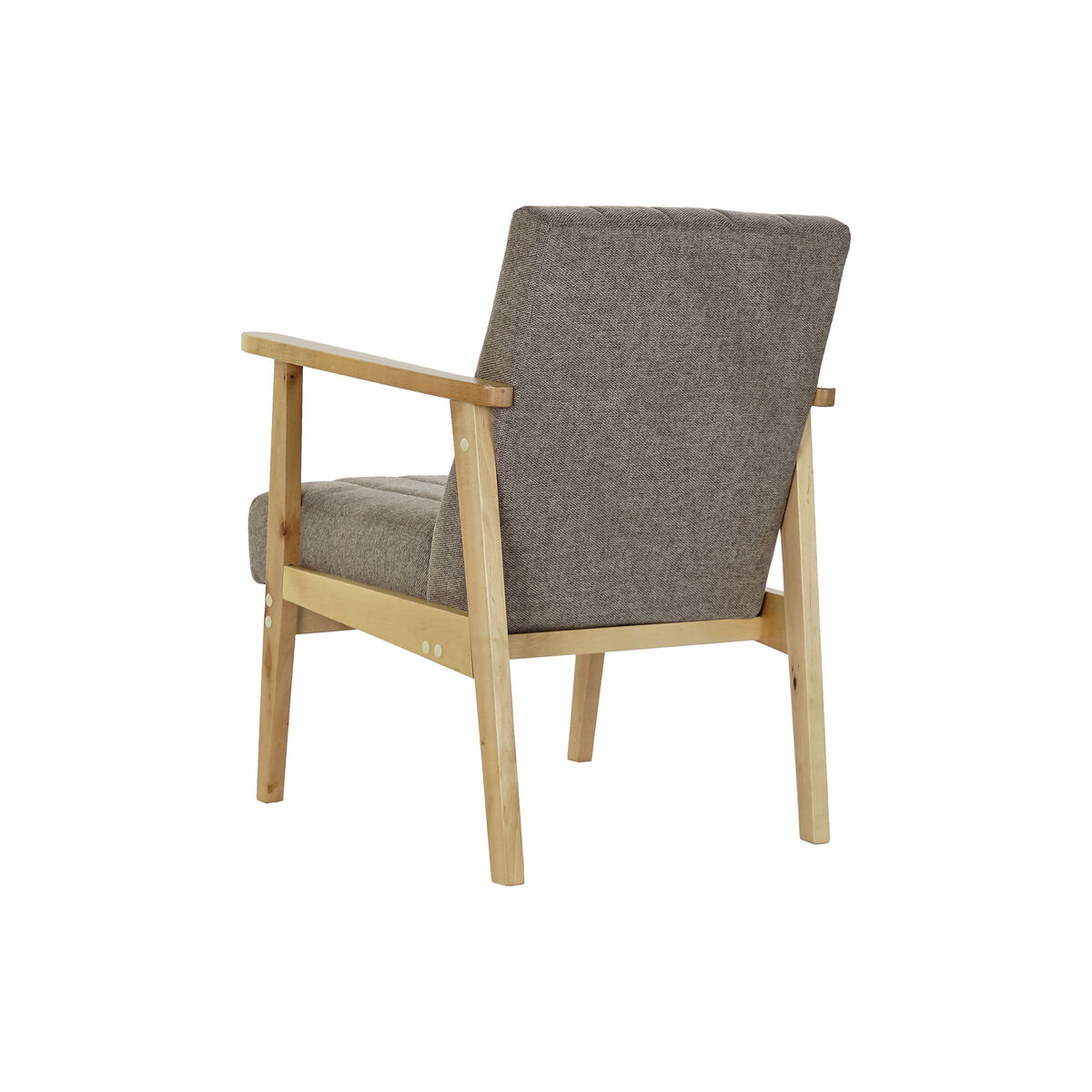 Fåtölj DKD Home Decor Naturell Beige Polyester Furu (63 x 68 x 81 cm) - 4