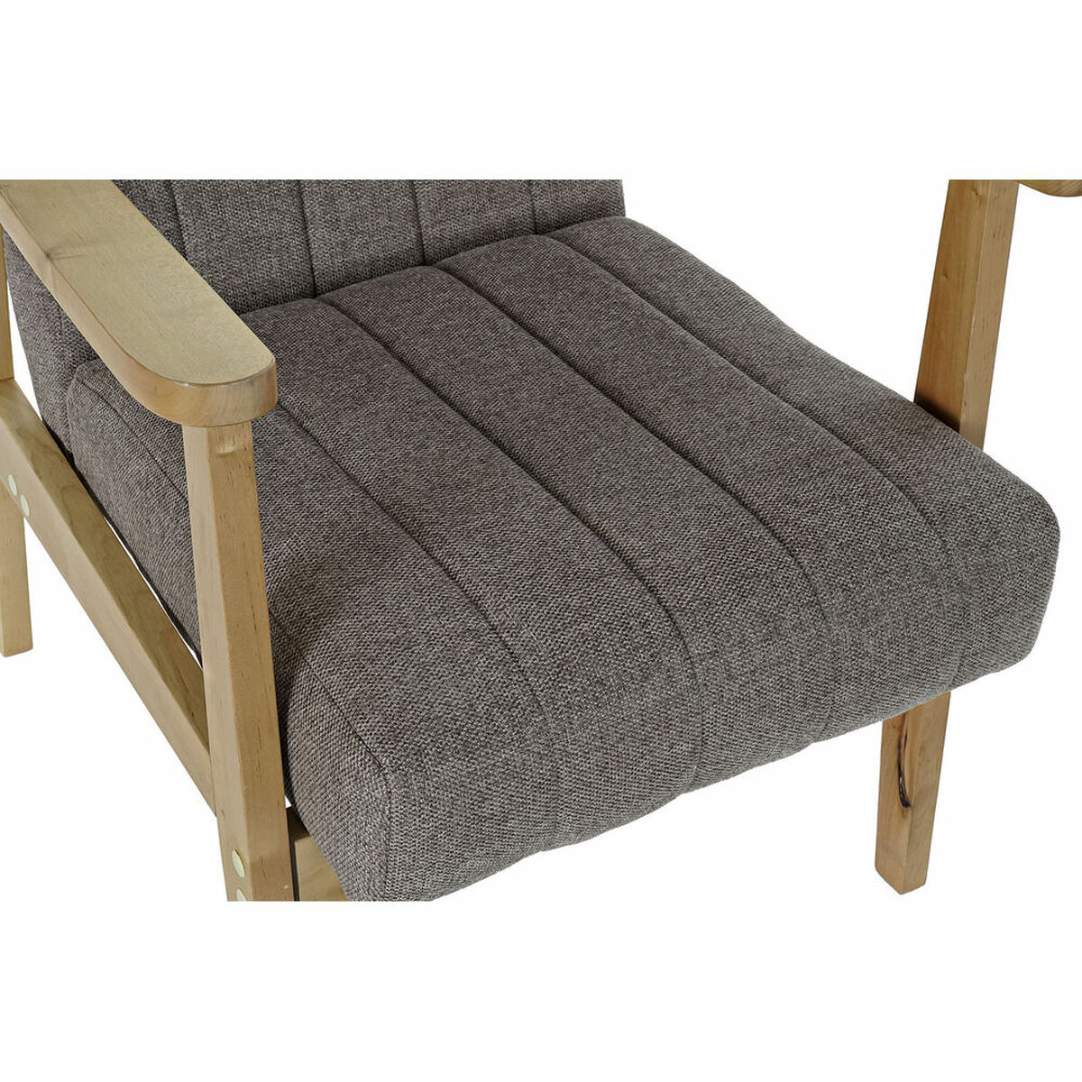 Fåtölj DKD Home Decor Naturell Beige Polyester Furu (63 x 68 x 81 cm) - 7