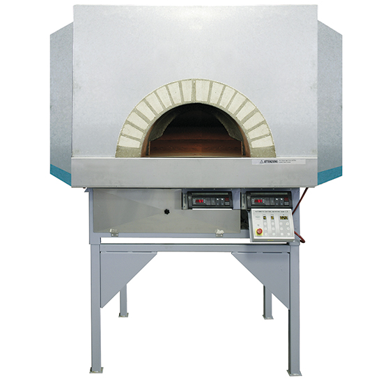 Roterande trä och gas pizzaugn bottenplatta, ø 125 cm, kapacitet 8-9 pizzor.