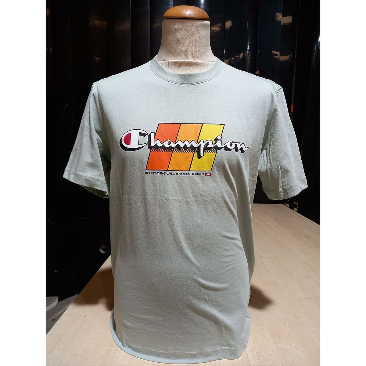 T-shirt med kortärm Herr Champion CHAMPION SS TEE 221219 CVS Grön - 2
