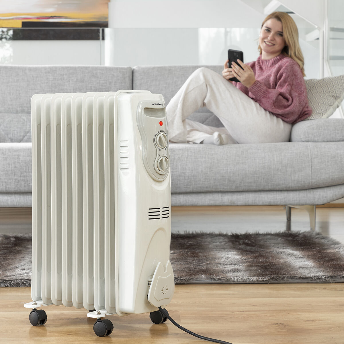 Oljeelement Oinine InnovaGoods 2000 W (9 ribbor) - 8