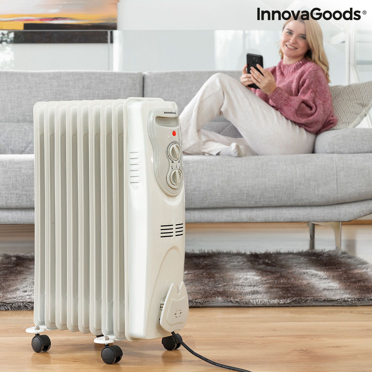 Oljeelement Oinine InnovaGoods 2000 W (9 ribbor)
