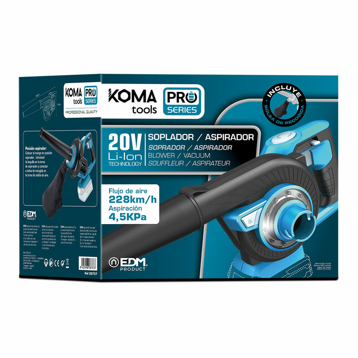 Blås Koma Tools Pro Series 20 V Utsug - 8