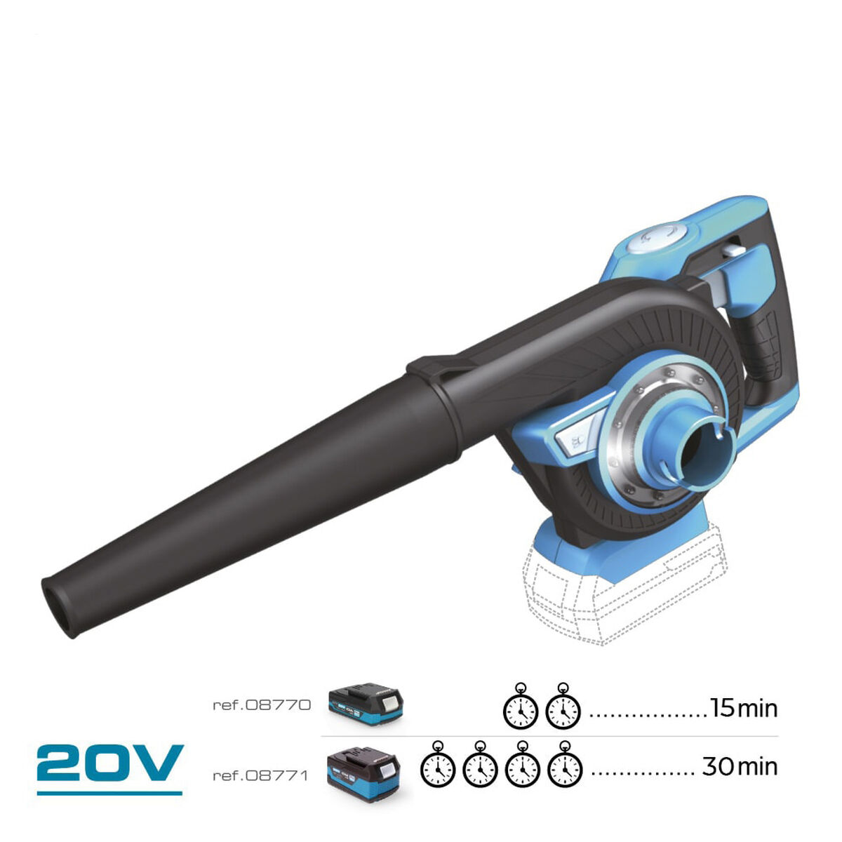 Blås Koma Tools Pro Series 20 V Utsug - 6