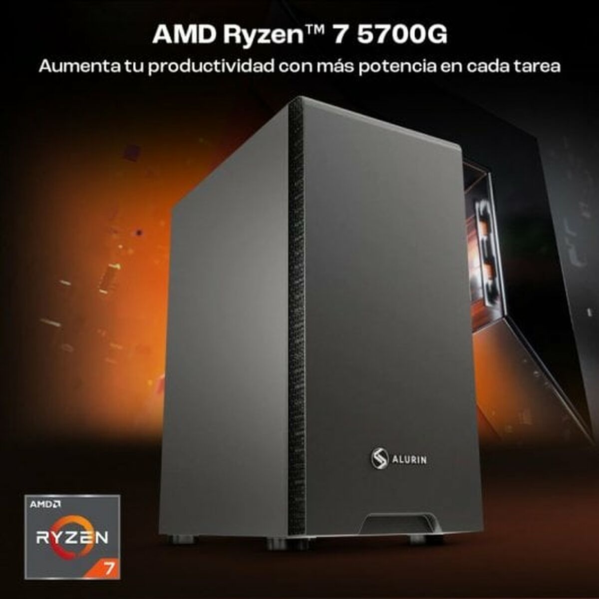 Bordsdator PcCom Work AMD Ryzen 7 5700G 16 GB RAM 500 GB SSD - 5