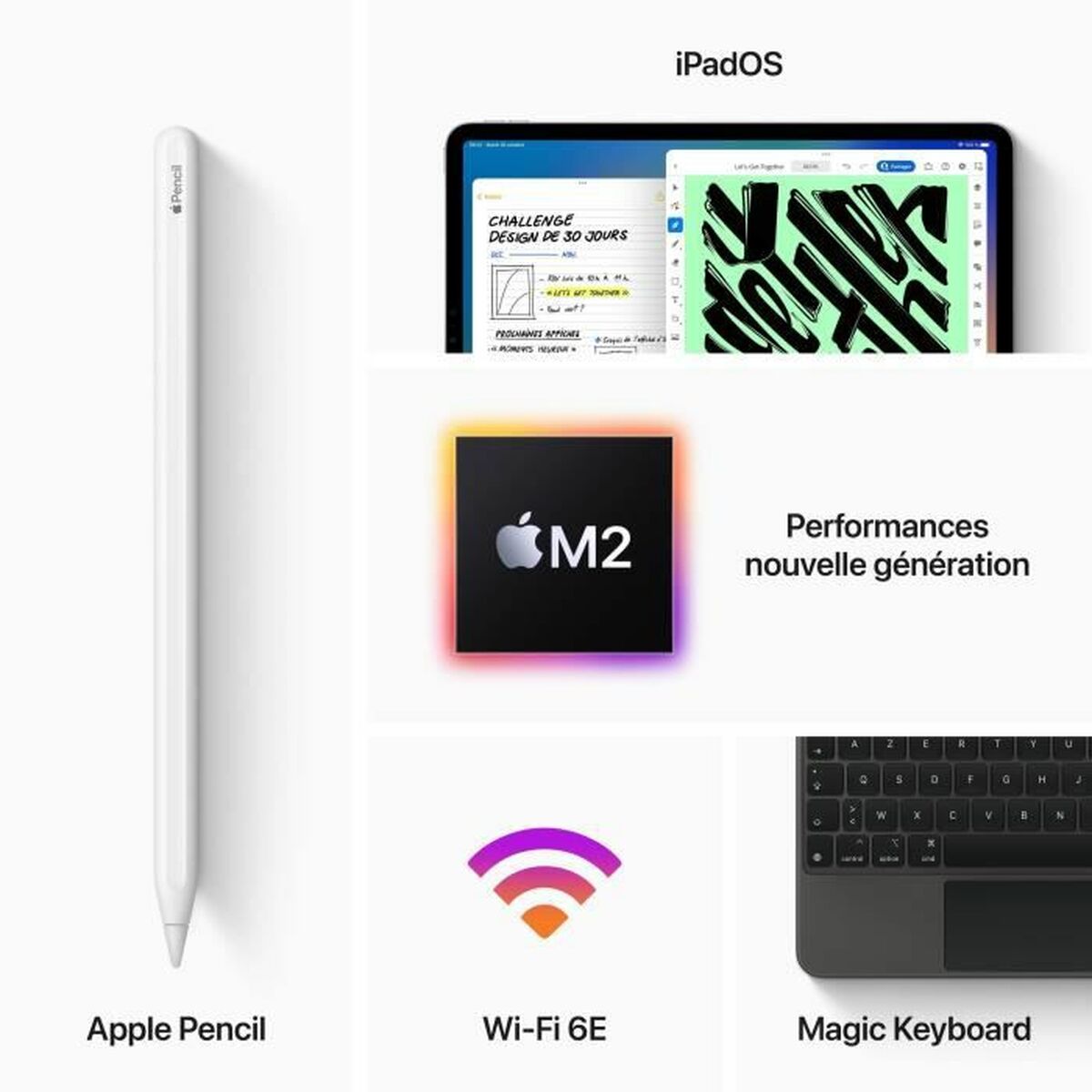 Läsplatta Apple iPad Pro Silvrig 2 TB APPLE M2 16 GB RAM 12,9" - 5