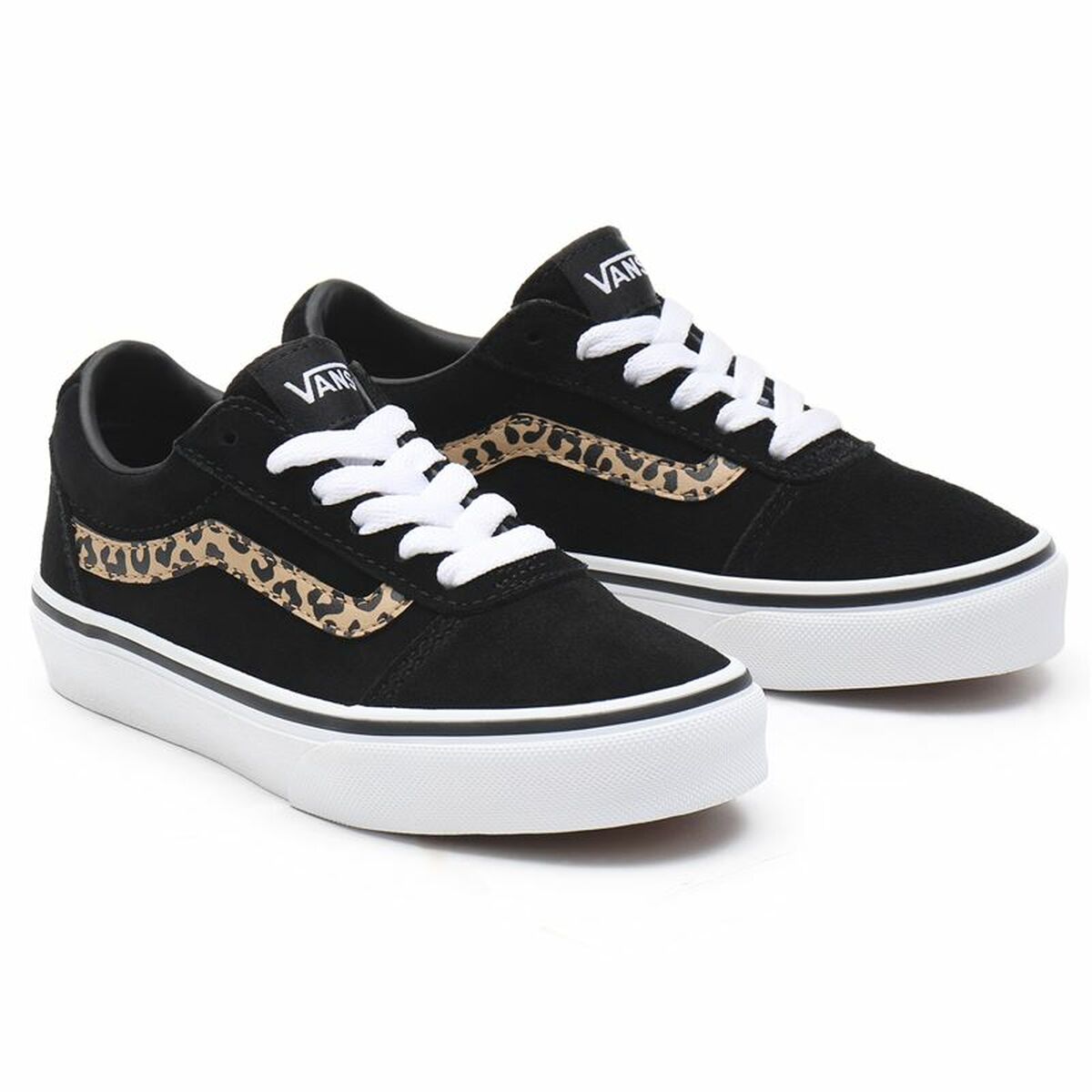 Sportskor Casual Barn Vans Ward Suede Svart Leopard - 16