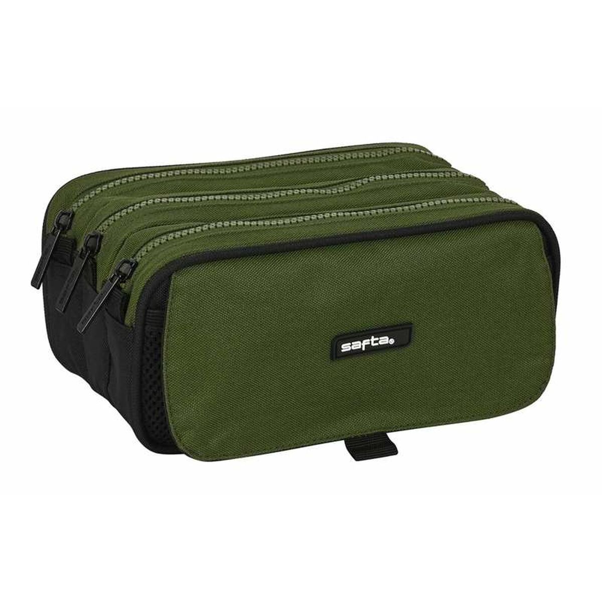 Tredubbel Carry-all Safta Dark Forest Grön 21,5 x 10 x 8 cm