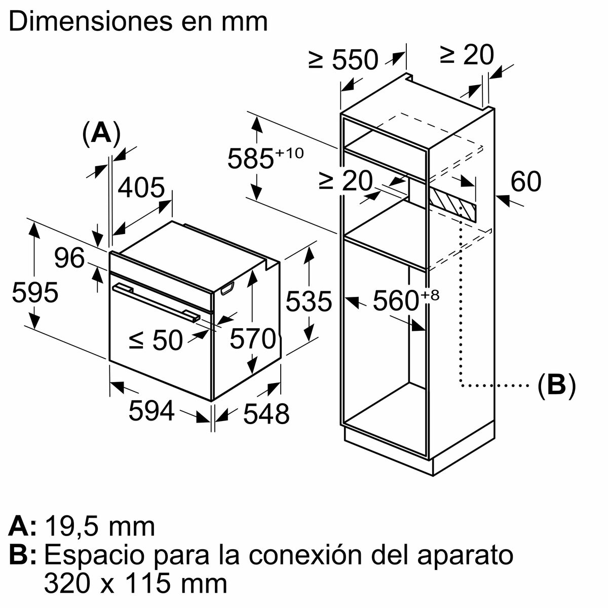 Pyrolytisk ugn BOSCH HBG578ES3 3600 W 71 L - 3