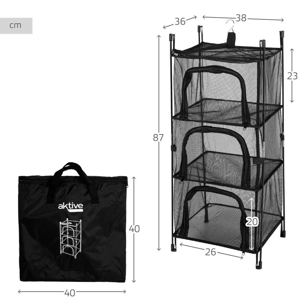 Bokhylla Aktive 38 x 87 x 36 cm 4 antal - 12