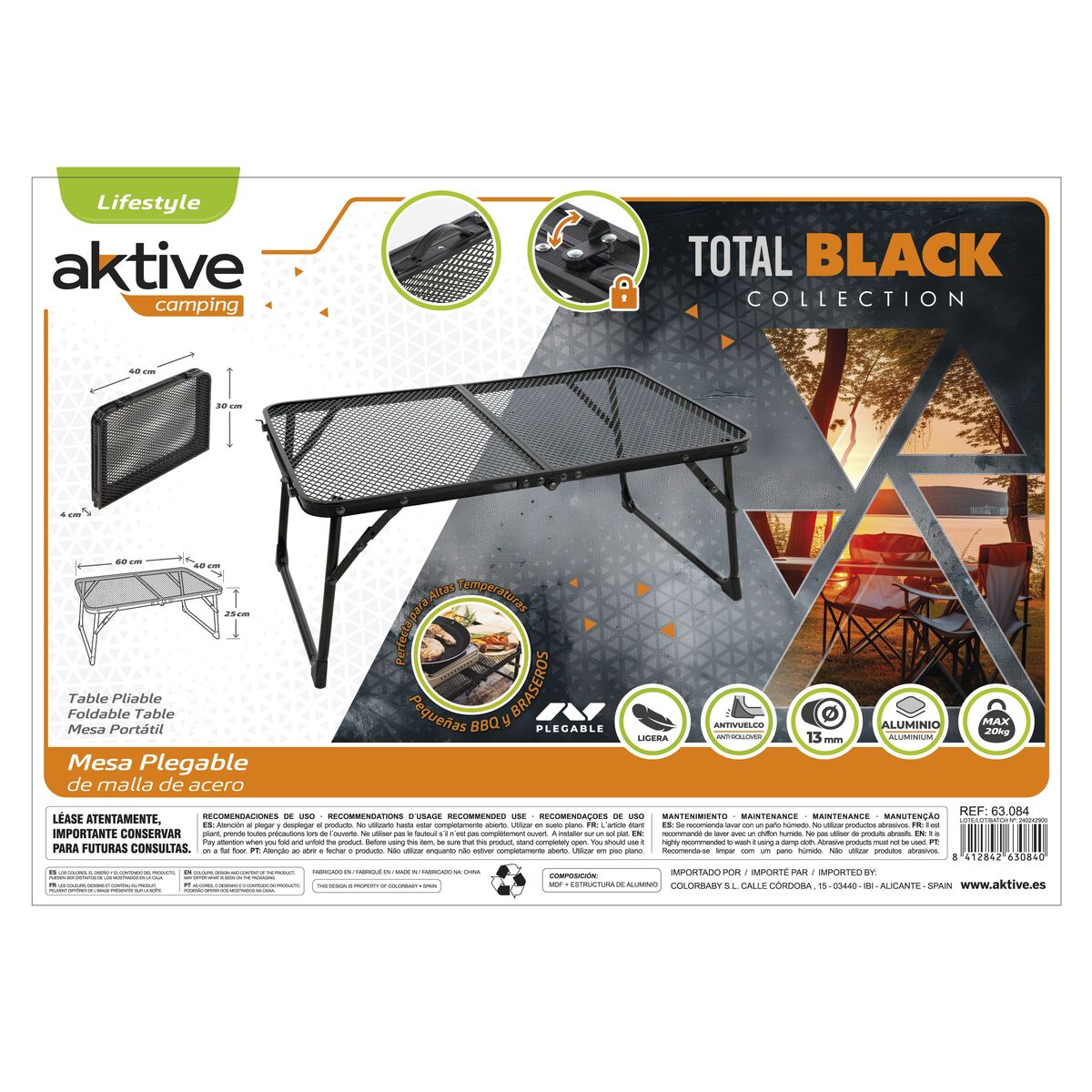 Fällbord Aktive 60 x 25 x 40 cm (4 antal) - 15