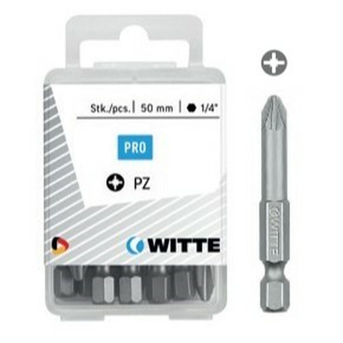 Bitssats WITTE Pozidriv PZ1 5 antal - 2