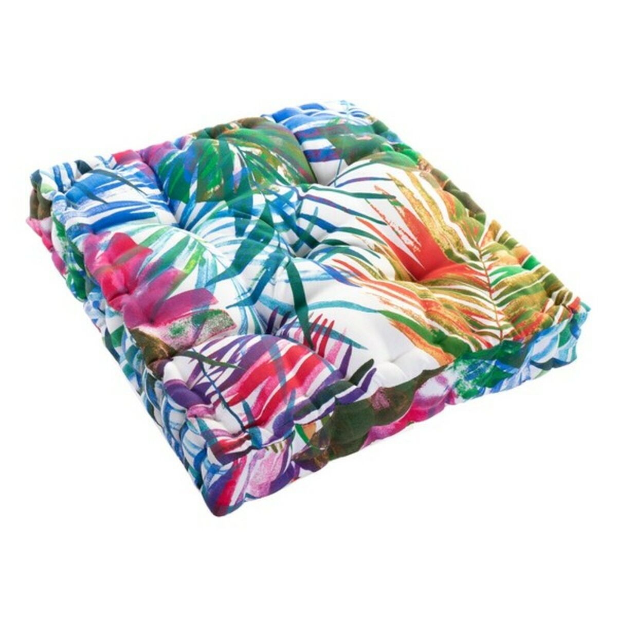 Kudde DKD Home Decor 8424001666423 Havet Polyester Aluminium Multicolour Tropiskt Löv av en växt (43 x 43 x 7 cm) - 10