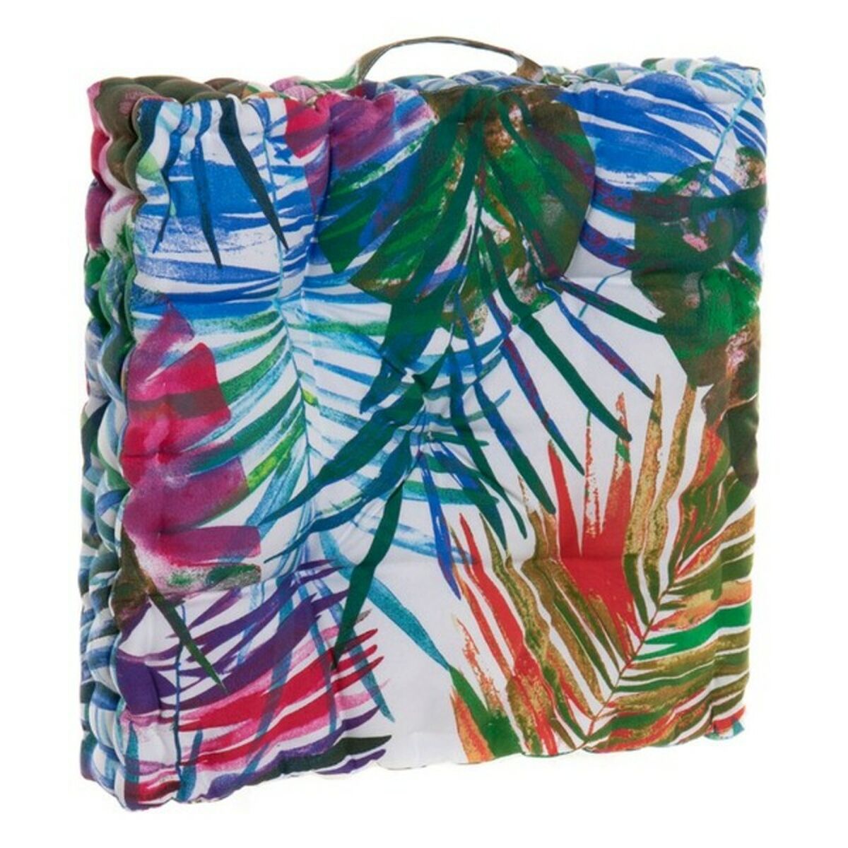 Kudde DKD Home Decor 8424001666423 Havet Polyester Aluminium Multicolour Tropiskt Löv av en växt (43 x 43 x 7 cm) - 4