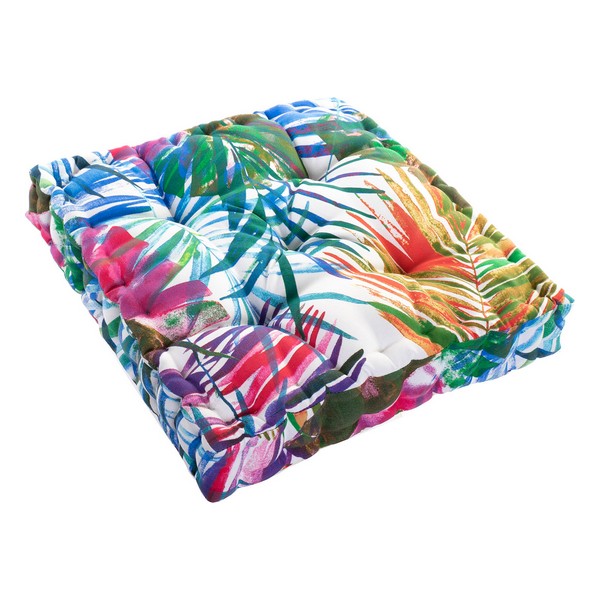 Kudde DKD Home Decor 8424001666423 Havet Polyester Aluminium Multicolour Tropiskt Löv av en växt (43 x 43 x 7 cm) - 2