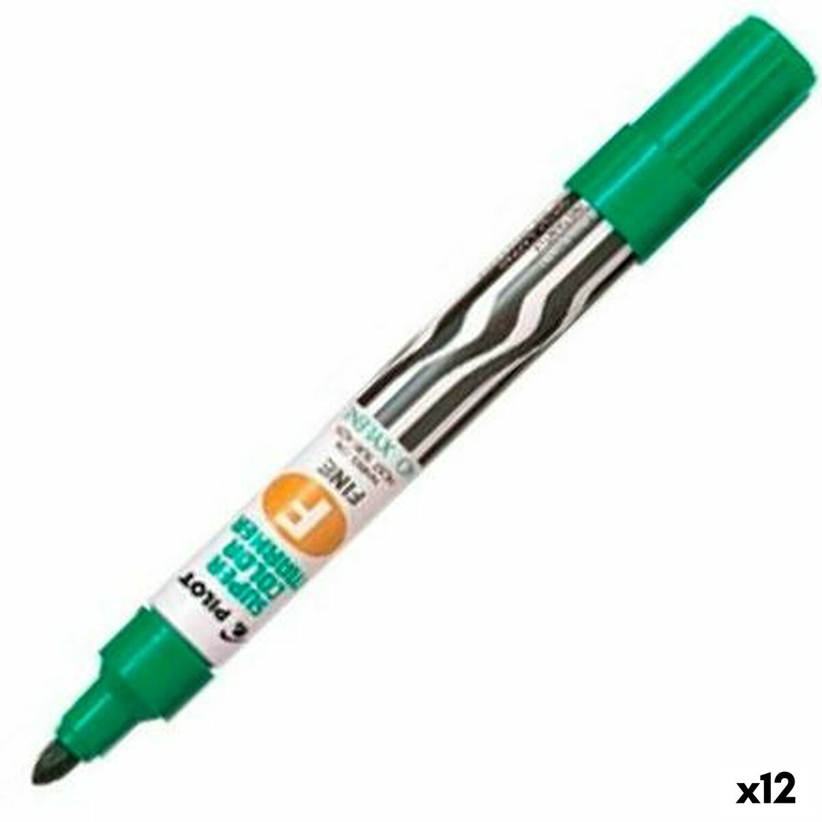 Permanent markörpenna Pilot SCA-F Grön (12 antal) - 3