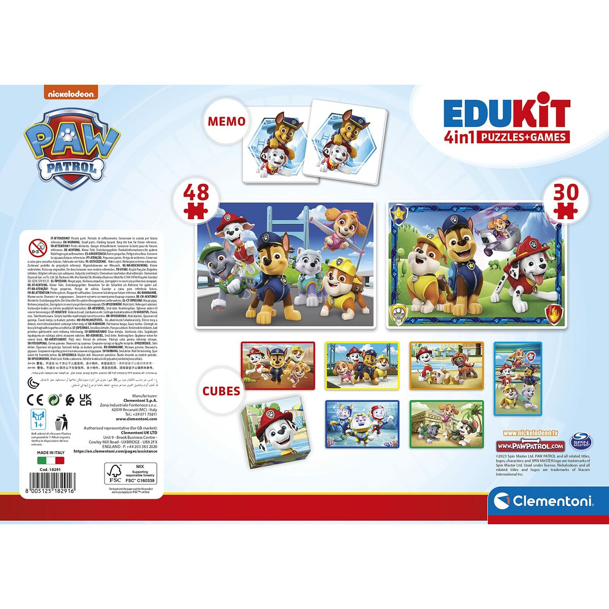 Set 4 pussel The Paw Patrol Clementoni Edukit - 2