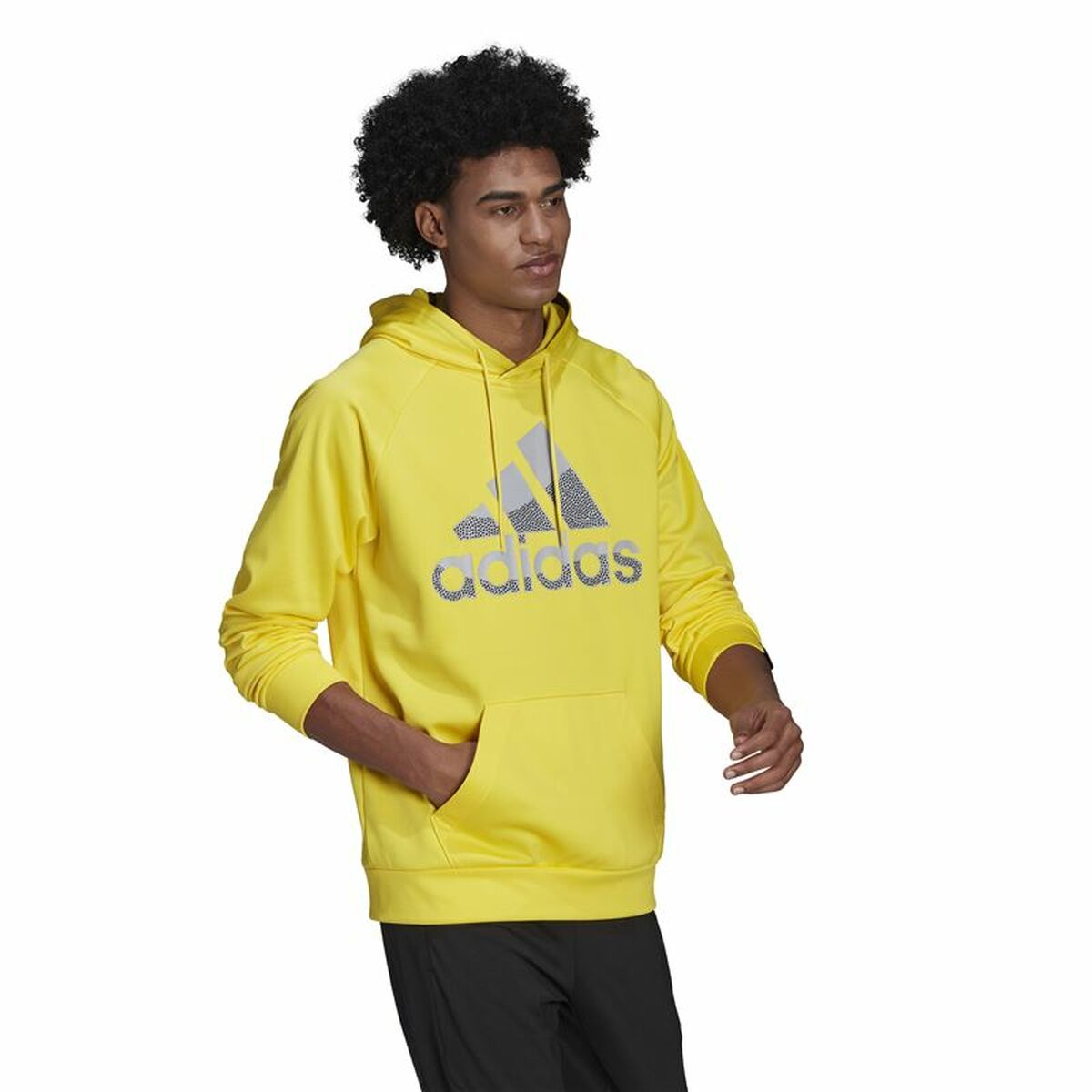 Tröja med huva Herr Adidas  Game and Go Big Logo Gul - 11
