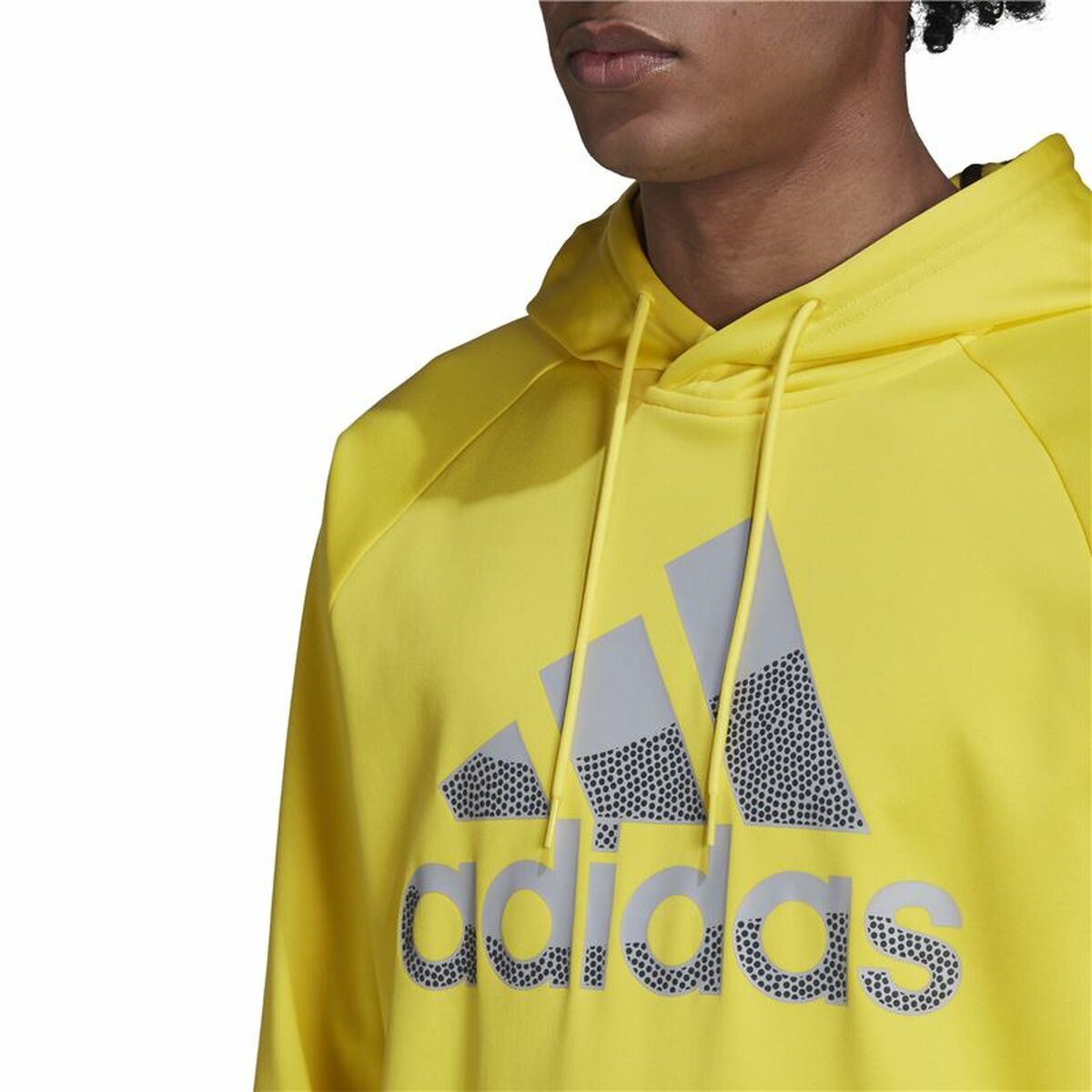 Tröja med huva Herr Adidas  Game and Go Big Logo Gul - 3