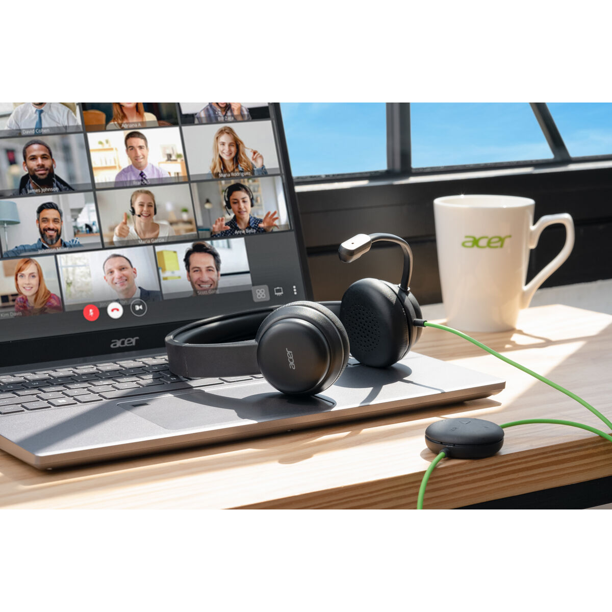 Hörlurar med mikrofon Gaming Acer AHW250 Svart - 5