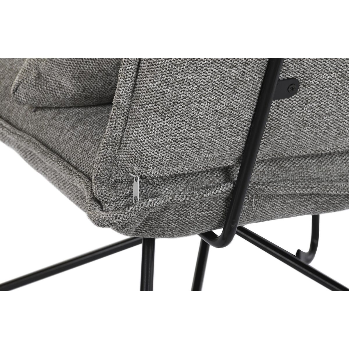 Fåtölj DKD Home Decor 66 x 78 x 75 cm Svart Grå Metall - 6