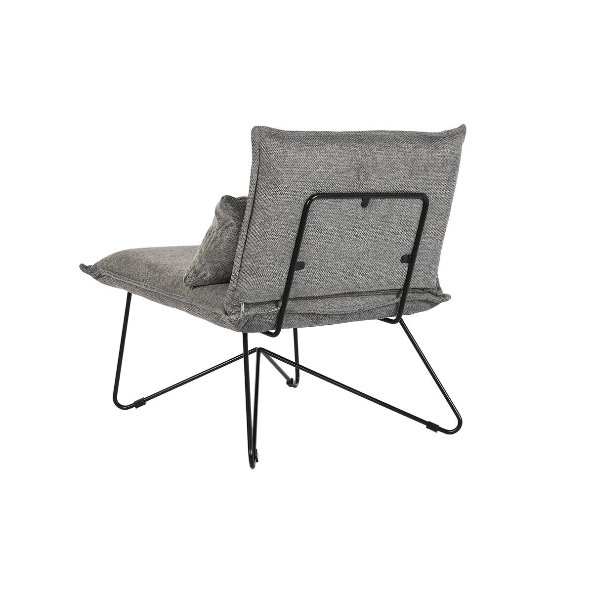 Fåtölj DKD Home Decor 66 x 78 x 75 cm Svart Grå Metall - 5