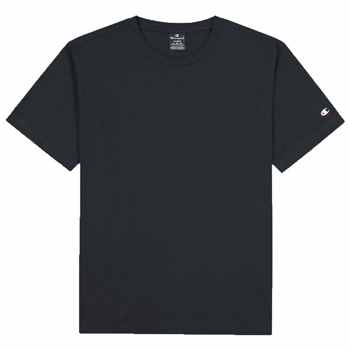 T-shirt med kortärm Herr Champion Crew-Neck Svart 2 Delar Ljusgrå - 3