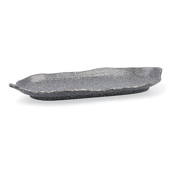 Platt skål Quid Lonja Grå Plast (12 antal) (Pack 12x)