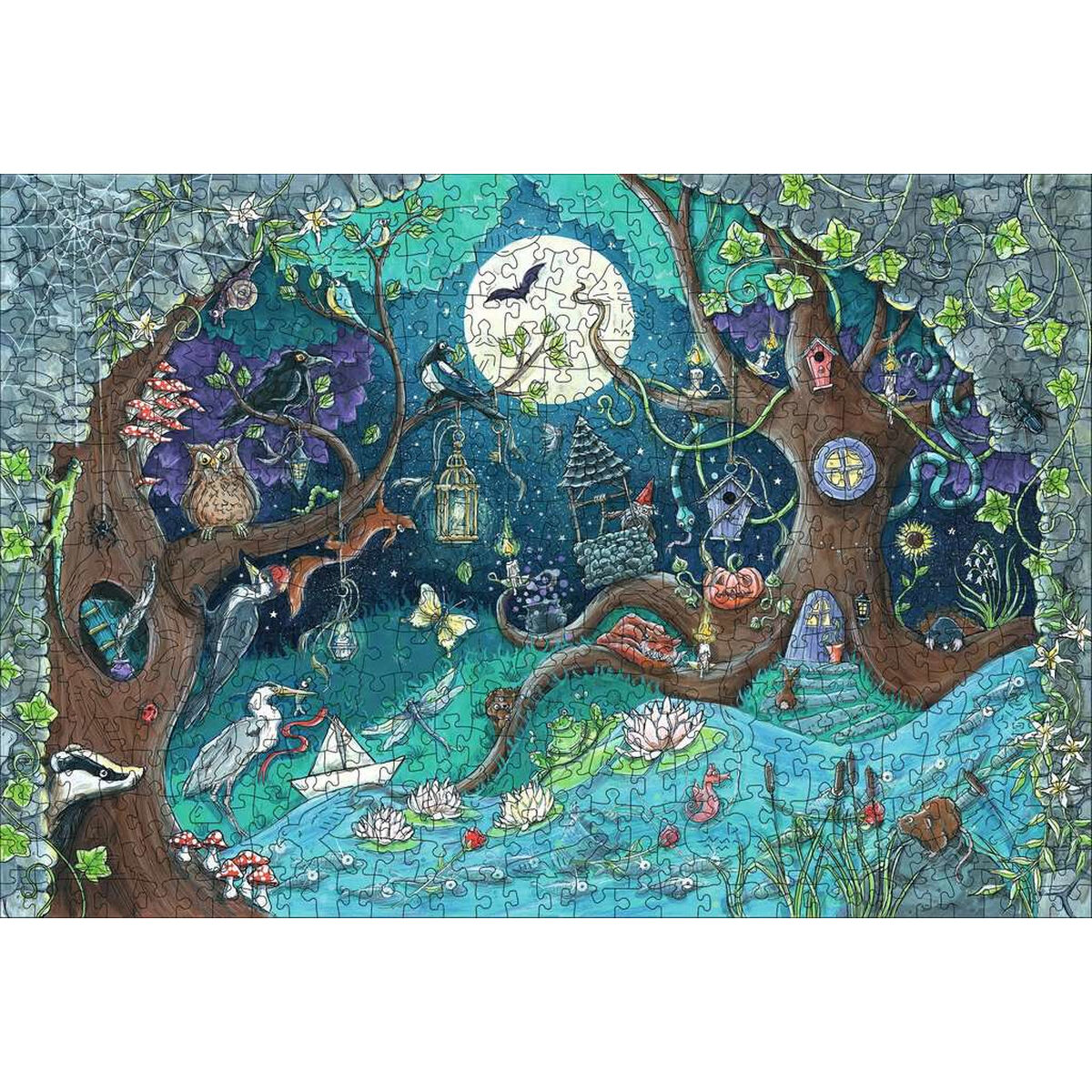 Pussel Ravensburger 17516 Fantasy Forest Trä 500 Delar - 7