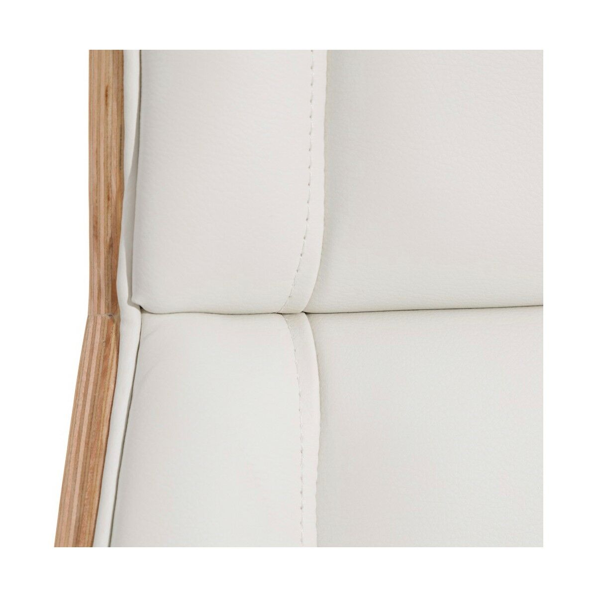 Fåtölj Vit Naturell Järn 100 % Polyuretan 65 x 66 x 108,5 cm - 6