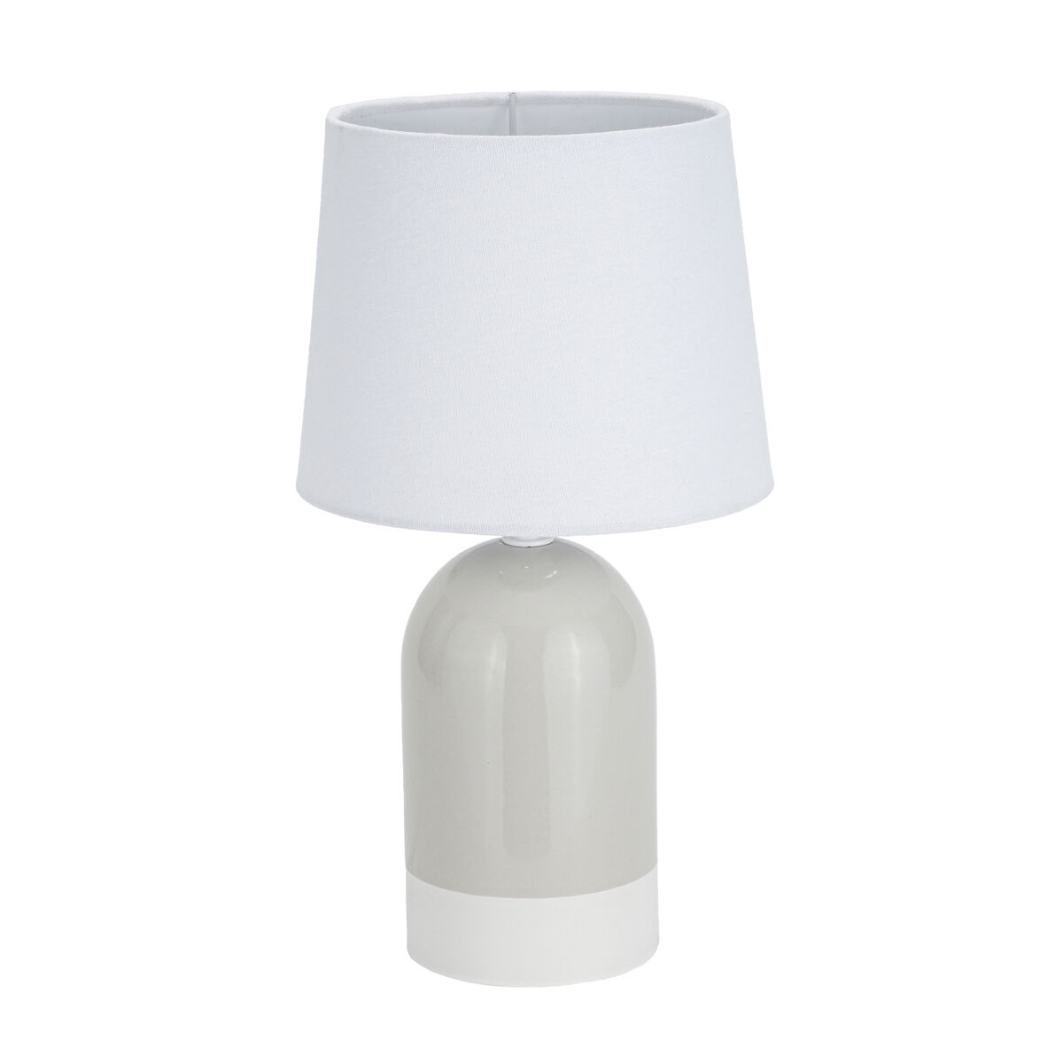 Bordslampa Versa Duo Beige linne Keramik 40 W 18 x 32,5 cm