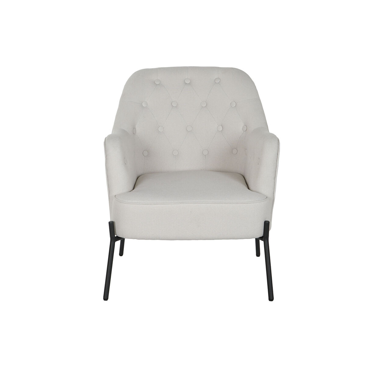 Fåtölj DKD Home Decor Svart Beige Metall 65 x 73 x 79,5 cm - 7