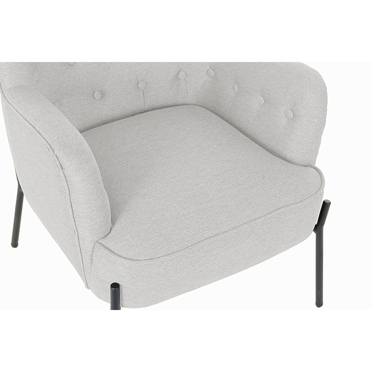 Fåtölj DKD Home Decor Svart Beige Metall 65 x 73 x 79,5 cm - 5