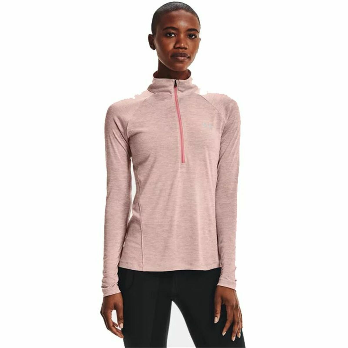 T-shirt med kortärm Dam Under Armour  Tech 1/2 Zip Rosa - 10
