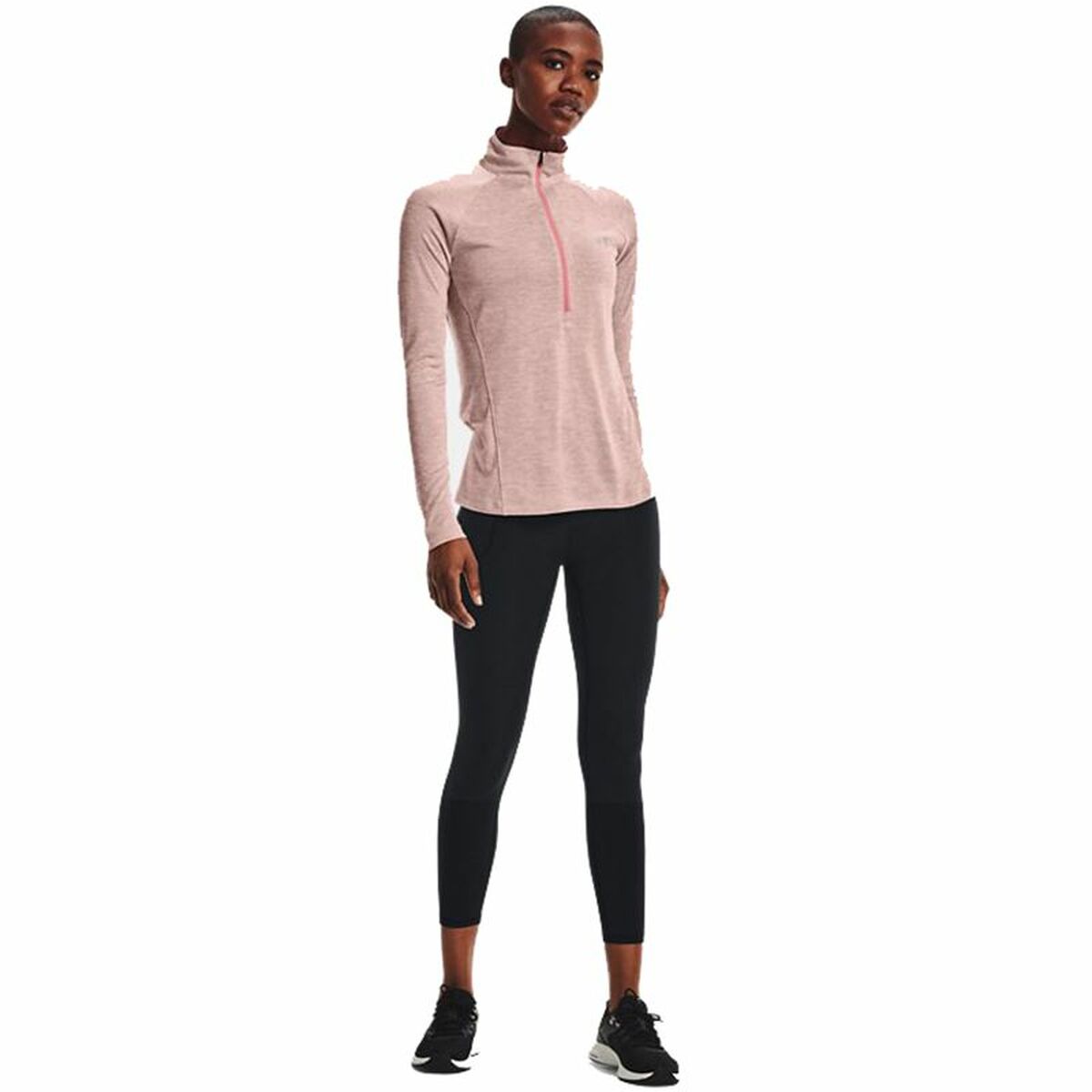 T-shirt med kortärm Dam Under Armour  Tech 1/2 Zip Rosa - 9