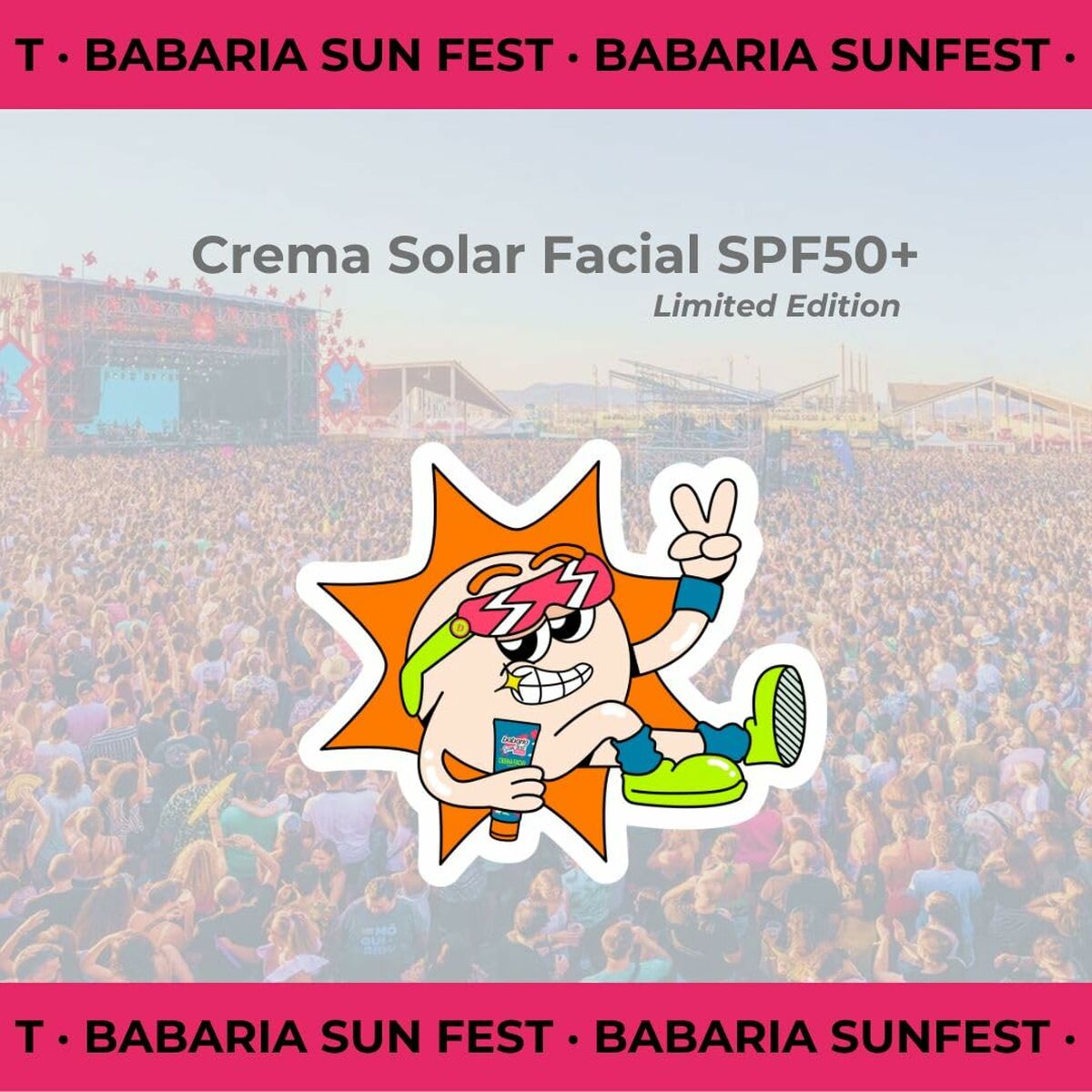Ansiktssolkräm Babaria Sun Fest SPF 50+ 75 ml Begränsad utgåva Kräm - 4