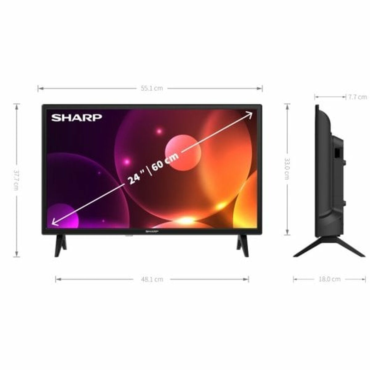 Television Sharp 24FA2E 24" HD LED - 7