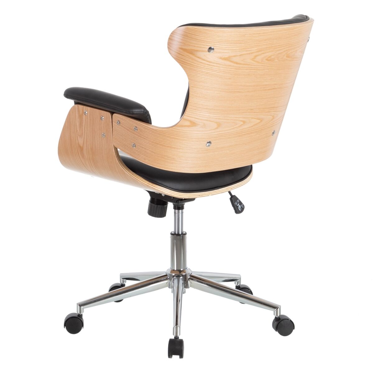 Kontorsstol Svart Naturell 68 x 62 x 85 cm - 4