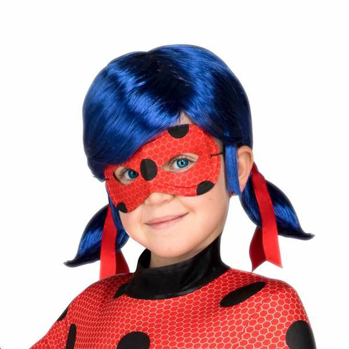 Peruk LadyBug Blå Ögonbindel - 8
