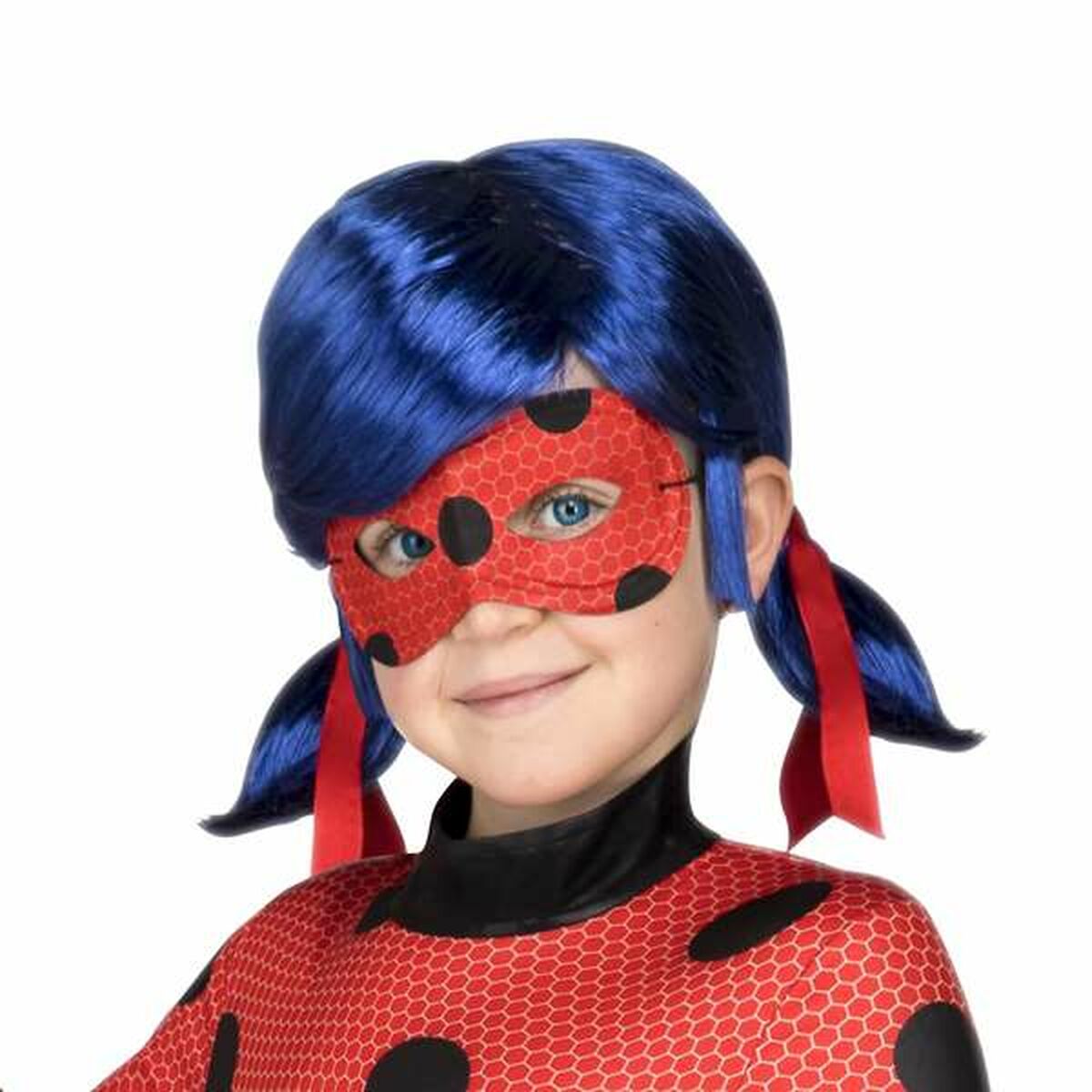 Peruk LadyBug Blå Ögonbindel - 3