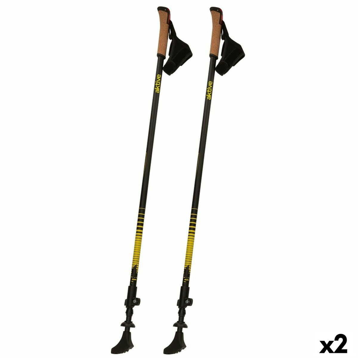 Trekkingkäpp Aktive 4,5 x 135 x 3 cm (2 antal)