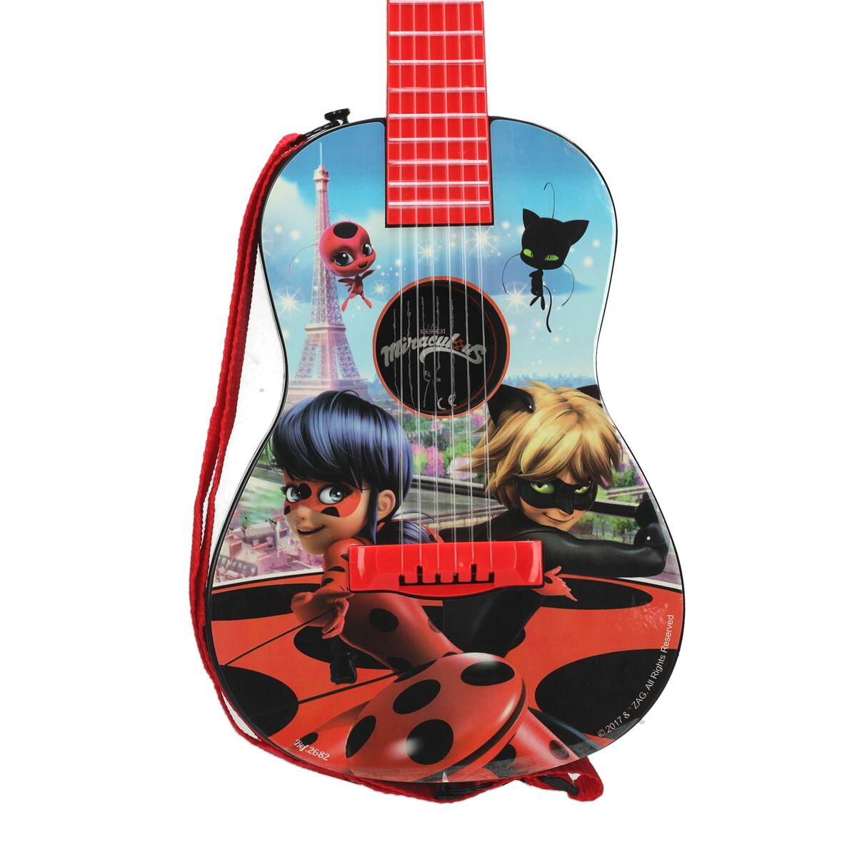 Gitarr för barn Lady Bug 2682 Röd - 7