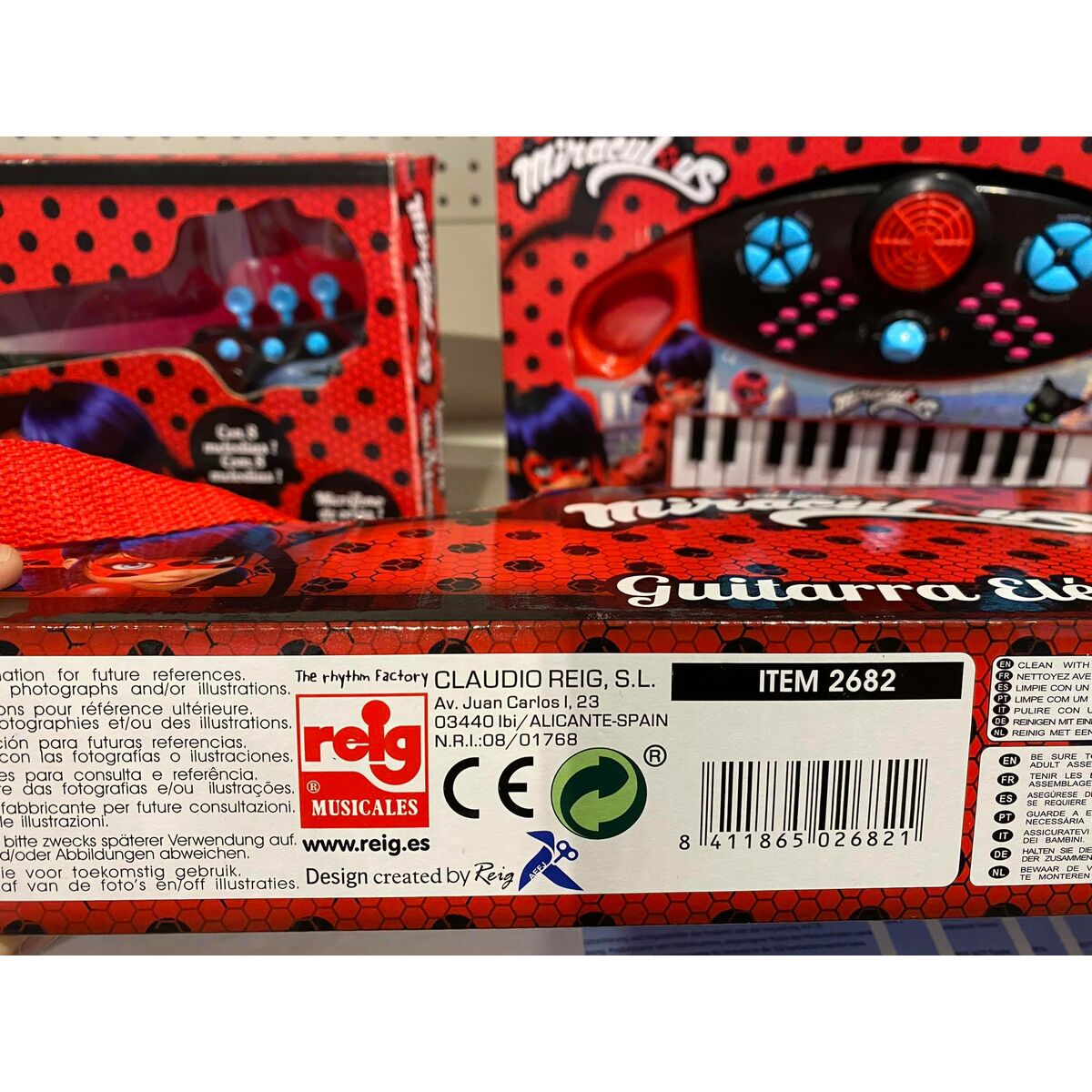 Gitarr för barn Lady Bug 2682 Röd - 13